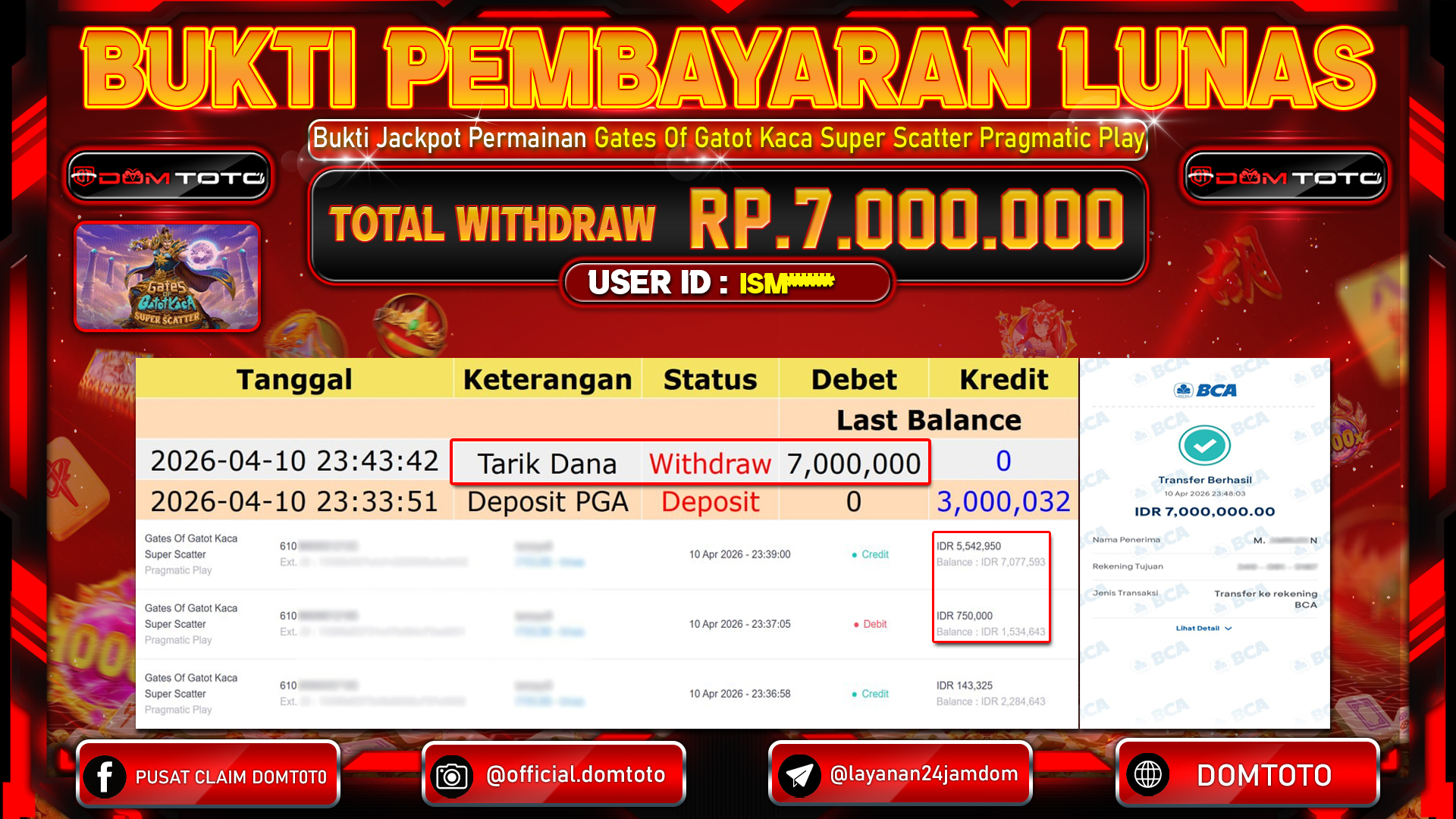 JACKPOT SLOT Gates Of Gatot Kaca Super Scatter Pragmatic Play 10 APRIL 2026